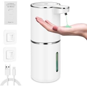 Automatische elektrische zeepdispenser met sensor voor badkamer en keuken - 4-traps instelling en batterijniveau