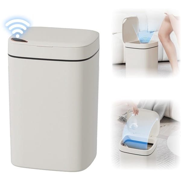 Automatische vuilnisemmer met sensor 14 liter Elektrische afvalemmer met touch-bedieningspaneel Waterdichte intelligente vuilnisemmer voor keuken, badkamer of kantoor