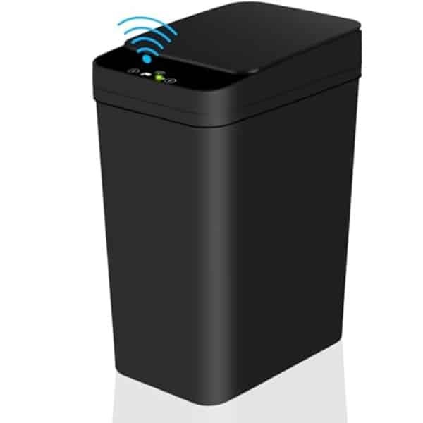 Badkamer Touchless Prullenbak - Anborry 2,5 gallon slimme automatische bewegingssensor vuilnisbak met deksel elektrische waterdichte smalle kleine vuilnisbak voor keuken, kantoor, woonkamer, toilet, slaapkamer, camper