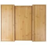 Bestekbak - Lade Organizer - Uitschuifbare Keukenlade - Houten Opbergvak - Ladeverdeler - Bestekhouder - Insteekkast Organizer - Opbergdoos Make-up - Speelgoedverdeler - Multifunctioneel Lade-inzetstuk - Keuken Accessoire - Duurzaam Hout