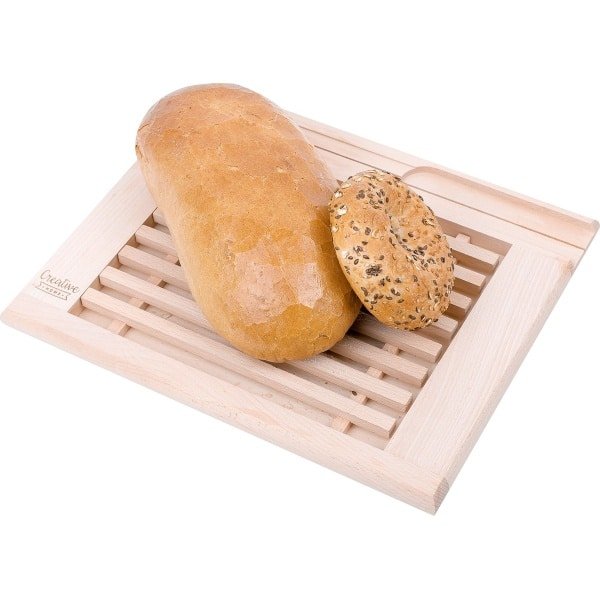 Creative Home Houten Brood Kruimelvanger Snijplank | 35,5 x 28,5 x 2 cm | Natuurlijk beukenhout | Geweldige Accessoire voor Elke Keuken