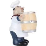 E-Ambar - Beeldje Chef Standbeeld Tandenstoker Houder - Restaurant Tafelblad Decoratie - Keuken Accessoire