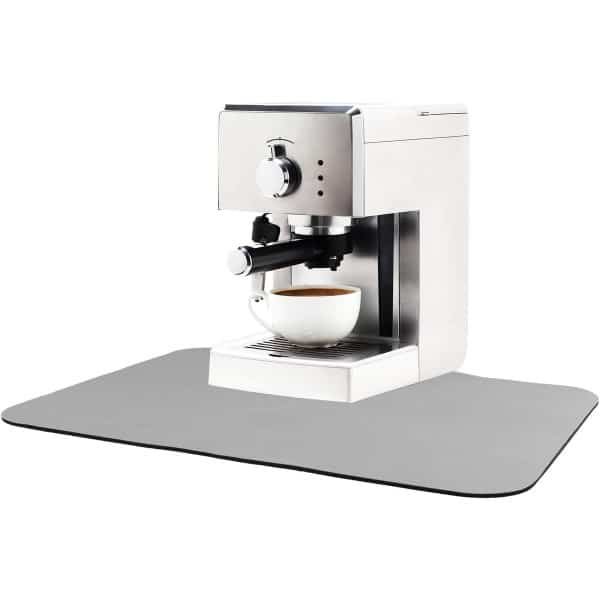 E-Ambar - Koffiemachine afdruipmat 30x40cm - antislip - keuken accessoire - grijs