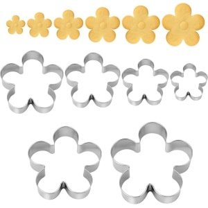 EGoods - Bakvormpjes voor Bloemige Koekjes - Set van 6 Maten - Fondant en Gebak Gereedschap - Keuken Accessoires.