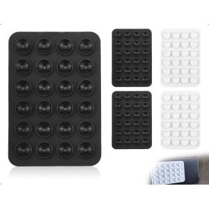 EGoods - Set van 4 zuignappen voor mobiele telefoon met antislip achterkant - Keuken- en badkamerhouder - Siliconen houder - Make-upspiegel accessoire