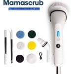 Elektrische Schoonmaakborstel met Verstelbare Steel - 7-in-1 Schrobber Set voor Badkamer, Keuken & Vloeren - Mamascrub M3