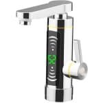 Elektrische kraan met doorstroomwaterverwarmer, 360° draaibare kraan met LED-temperatuurweergave, elektrische verwarmingskraan voor keuken, badkamer