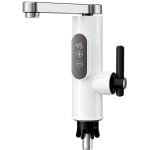 Elektrische waterkraan met doorstroomboiler, elektrische verwarming, waterkraan, instelbare temperatuur, 30-55 °C, waterkraan, keuken, 230 V, elektrische waterkraan, roestvrij staal, voor