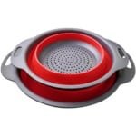 Foldable Strainer Set - 2 Pieces - Keuken Silicone Collapsible - Colander - Pasta Strainer - Afwas Kom - Fruit - Groenten - Keuken Accessoires