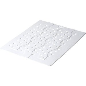 Gootsteenmat - Spoelbakmat - Afdruipmat - Gootsteen Beschermer - Anti-Kras Bescherming voor Afwasbak - Keuken Accessoires - Gootsteenmatje Vierkante - Gootsteenmat Wit