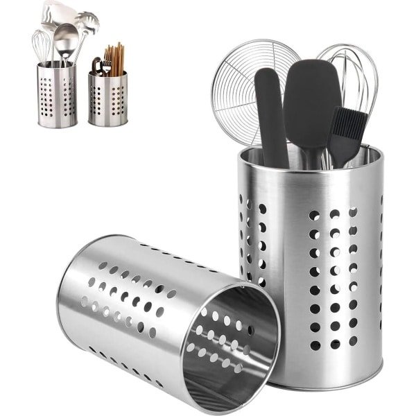 Keukengerei organizer roestvrij staal - Lade en werkblad organizer - Keuken accessoires spatelpot