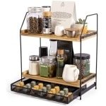 Koffiebar Organizer - 2 Tier Houten Station Voor Koffiebar Accessoires Essentials En Decoratie Voor K Cup Nespresso Pods Koffiepadhouder Voor Keuken Aanrecht - HOUT - voor dagelijks gebruik