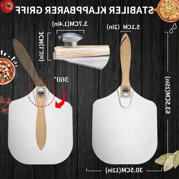 Korte houten snijplank - pizzaschep voor brood - keuken accessoires - schep compatibel met Frono G3 Ferarri Ariete Smeg