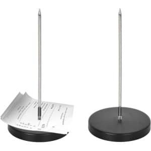 Kwitantiehouder - Set van 2 - Voor restaurants en kantoor - Metalen spike - Tafel en keuken accessoire