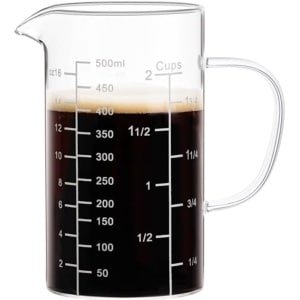 Maatbeker van Borosilicaatglas - 500 ml - Gemakkelijk Af te Lezen Keuken Accessoire
