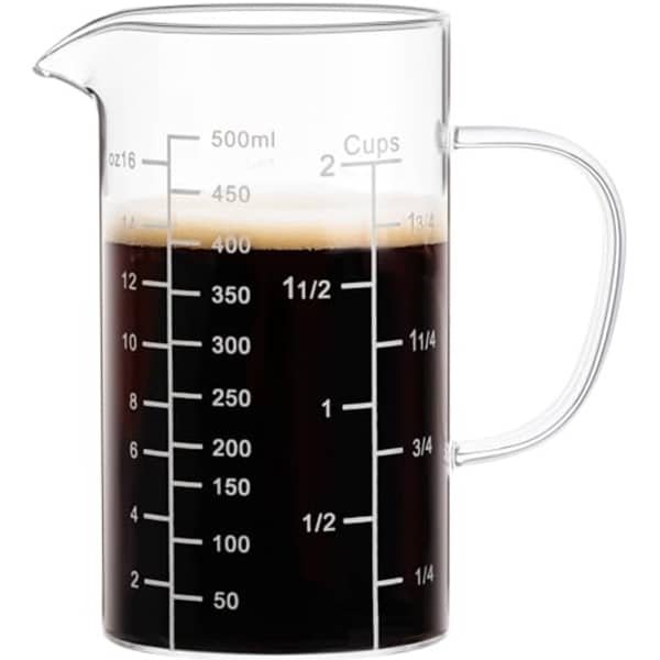 Maatbeker van Borosilicaatglas - 500 ml - Gemakkelijk Af te Lezen Keuken Accessoire