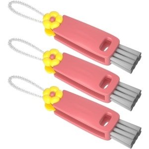Multifunctionele 3 in 1 Schoonmaakborstel voor Cups en Spleten - Keuken Accessoire in Bloemen Rood