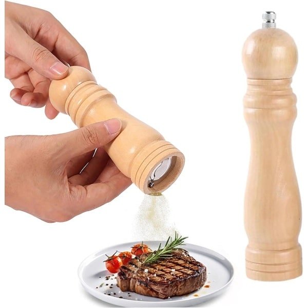 Nordivar - Houten pepermolen met verstelbare maalgraad - Keuken accessoire - Duurzaam materiaal