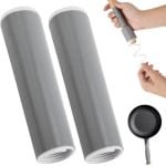 Nordivar - Siliconen deksels voor hitte isolatie en antislip thermische isolatiehandgrepen voor gietijzeren pot - 2 stuks - grijs - keuken accessoires - kookgerei