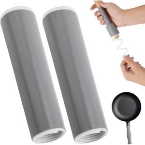 Nordivar - Siliconen deksels voor hitte isolatie en antislip thermische isolatiehandgrepen voor gietijzeren pot - 2 stuks - grijs - keuken accessoires - kookgerei