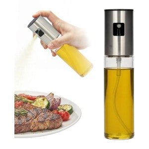 Olijfolie Sprayer - Veelzijdig Gebruik - Azijn Spuitfles - Keuken Accessoires - Olijfolie Fles - Cooking Spray Bottle - Keukengerei - 100 ml - 4.3 x 4.3 x 18 cm - Löwenthal
