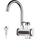 Onmiddellijke warme waterkraan 220 V 3000 W - elektrische onmiddellijke waterverwarmer - met LED-digitaaldisplay - voor keuken, badkamer - roestvrij staal