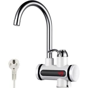 Onmiddellijke warme waterkraan 220 V 3000 W - elektrische onmiddellijke waterverwarmer - met LED-digitaaldisplay - voor keuken, badkamer - roestvrij staal