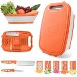Opvouwbare Snijplank met Vergiet - 9-in-1 Multi Functionele Camping Accessoires voor Keuken en Picknick