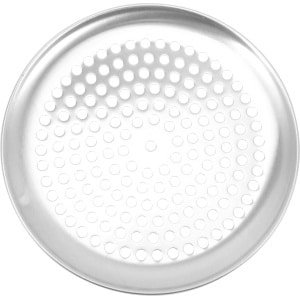 Pizzabakplaat, anti-aanbaklaag, pizzaplaat met gaten, roestvrij staal, pizzaform, rond, knapperplaat, ovenplaat, bakgereedschap voor keuken, flambée, pizza, accessoires, 23 cm