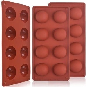 Premium - Siliconen mal voor 8 halve bollen - Set van 3 - Chocoladebom, cakes, gelei - Pudding, mousse - Keuken accessoires