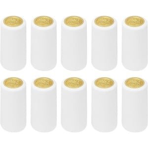 Provento - Warmtekrimpcapsules, pvc voor wijnflessen, krimpcapsules in druivenvorm, wijnkelder en keuken accessoires, wit, 30 x 60 mm, 100 stuks.