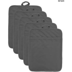 RFWR® Hittebestendige Ovenpannenlap 100% Katoen met Zak - Keuken Accessoire en Onderzetter - 7"x9"