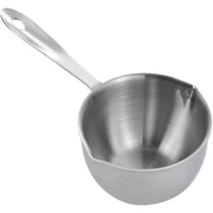 RVS Melkpan - Botersmelter - Mini Koffie Melk Warmer - 120 ml - Dual Giettuit - Voor Saus Soep Chocolade - Handige Keuken Accessoire