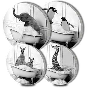 Ronde Kookplaat Covers Set van 4 - Zwart & Wit - Keuken Accessoires voor Elektrische en Gas Fornuizen