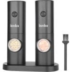 Set van 2 elektrische zout- en pepermolens met LED-licht en instelbare grofheid voor keuken en BBQ