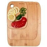 Set van 3 Bamboe Snijplanken - Duurzame Houten Keuken Accessoires in Klein, Middel en Groot