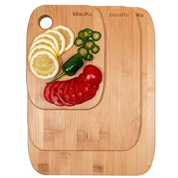 Set van 3 Bamboe Snijplanken - Duurzame Houten Keuken Accessoires in Klein, Middel en Groot