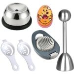 Set van 6 eiersnijders en accessoires voor de keuken