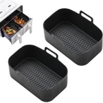 Siliconen luchtfriteuse - Set van 2 stuks - Herbruikbaar - Voor oven en magnetron - Thuis keuken accessoires