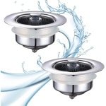 Sink Drain Stops - 2 Pieces - Drain Stopper - Kitchen Sink with Anti-Clog Strain - Practical Sink Stop - Drain Strainer for Food Residues - Filter Odor Prevention - Keuken Accessoires