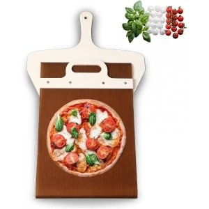 Sliding Pizza Shovel - 12 Wooden Pizza Shovel Met Handvat - Non-Adhesieve Keuken Essentiële Bakgereedschappen Accessoires Voor Pizza Brood Taart