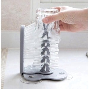 Spoelborstel voor Glazen en Bestek - Afwasborstel voor Mokken, Koppen, Wijnglazen & Bierglazen - Handige Keuken Tool - Bar Accessoire