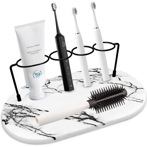 Tandenborstelhouder zonder boren - elektrische tandenborstelhouder voor scheerapparaat en zeep - multifunctioneel absorberend - geschikt voor wastafel keuken