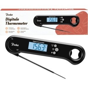 Vleesthermometer BBQ Thermometer - Oventhermometer Keukenthermometer Kookthermometer - Kerntemperatuurmeter Voedselthermometer Kernthermometer - Suikerthermometer Kook Thermometer Vlees Oven Keuken - Temperatuurmeter Digitaal - Barbecue Accessoires