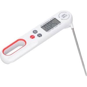 Vleesthermometer Digitale Direct Afleesbaar Grillen Koken Waterdicht Nauwkeurig Opvouwbare Sonde BBQ-accessoires Keuken Outdoor Voedselthermometer Snelle (Wit)