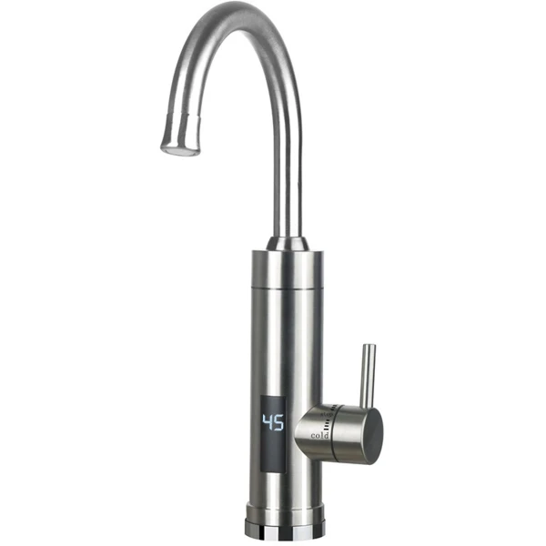 Waterkraan keuken - roestvrij staal, elektrische keukenkraan, 220 V, 3000 W, onmiddellijke warme spoelbakkraan, led-temperatuurweergave, smart heater, armatuur, doorstroomboiler, warmwaterkraan