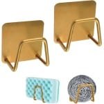 Zelfklevende Spons Houder 2 Stuks Roestvrijstalen Keuken Accessoires