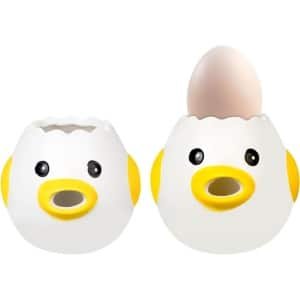 Zeynomax - Eierafscheider Kip - Creatieve Keramische Ei Yolk Separator - Keuken en Camping Accessoire - Geel - Geschikt voor Bakken - Thuisgebruik.