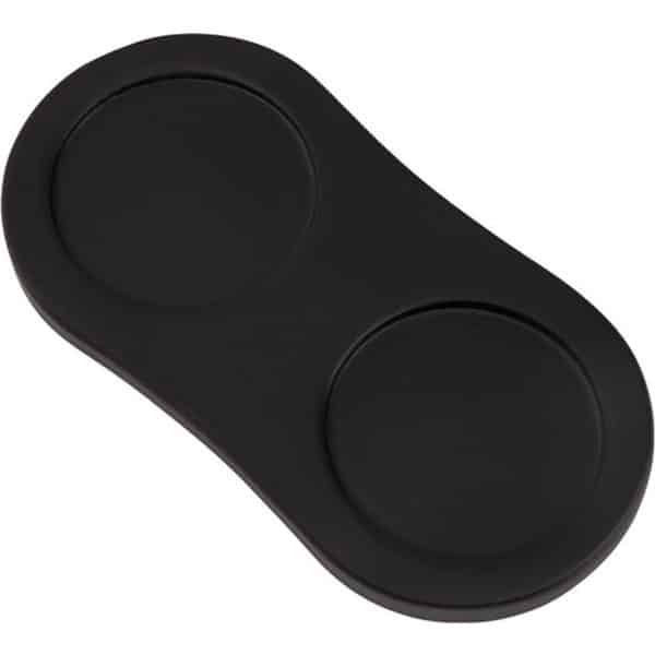 Zout en pepermolen dienblad - 16 x 8 cm - houten pepermolen rusthouder - eettafel beschermer - shakers zout accessoires - Geschikt Voor 2 molens - keuken opslag - woondecoratie - ambachten - zwart