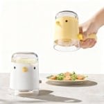 Zout of peper fles, 3 oz refill spice dispenser, leuke keuken accessoires, kleine kruiden pot voor tafel of koken, decoratief en functioneel (geel, wit)
